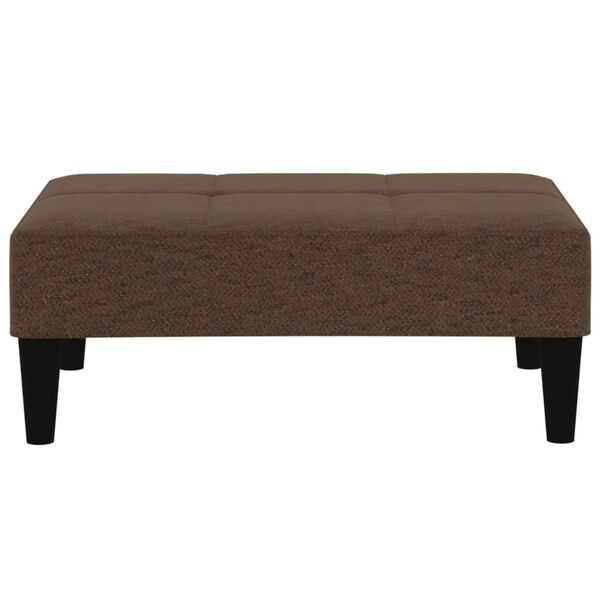 vidaXL Tabouret Marron Tissu en microfibre