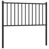vidaXL T&ecirc;te de lit de remplacement m&eacute;tal noir 90 cm