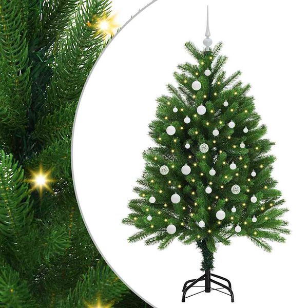 vidaXL Sapin de Noël avec 150 LED avec support Vert 120 cm PE