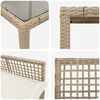 vidaXL Ensemble de salle &agrave; manger pour jardin 7 pcs Beige polyrotin