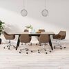 vidaXL Chaises pivotantes &agrave; manger lot de 6 marron tissu