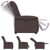 vidaXL Fauteuil inclinable marron fonc&eacute; tissu