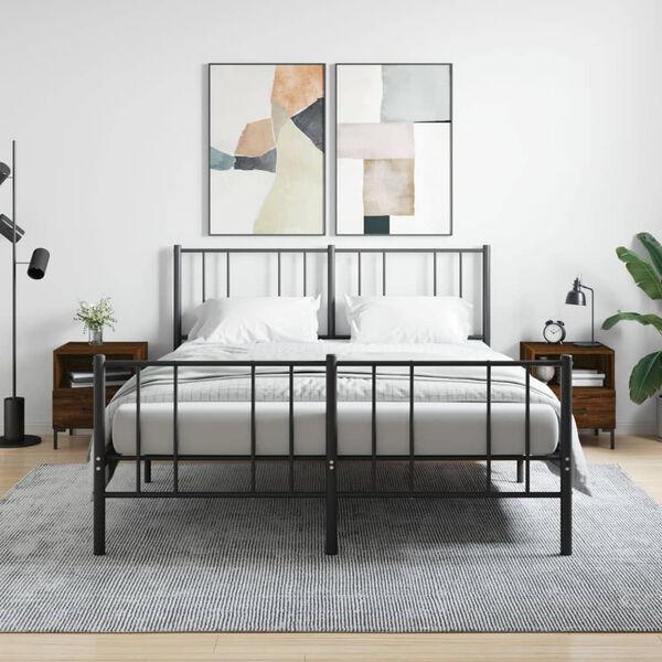 vidaXL Tables de chevet 2 pcs ch&ecirc;ne marron 40x35x47,5 cm