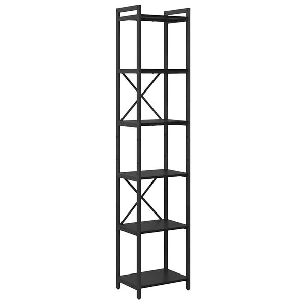 vidaXL &Eacute;tag&egrave;re Ch&ecirc;ne noir 40 x 30 x 189,5 cm Bois d'ing&eacute;nierie