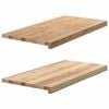 vidaXL Appuis de fen&ecirc;tre 2 pcs non trait&eacute; 80x40x2 cm bois ch&ecirc;ne massif