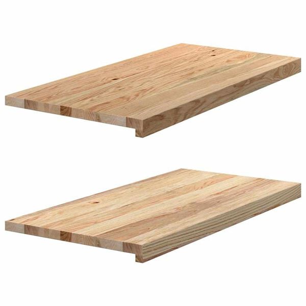 vidaXL Appuis de fen&ecirc;tre 2 pcs non trait&eacute; 80x40x2 cm bois ch&ecirc;ne massif