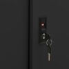 vidaXL Armoire de bureau avec porte coulissante Noir 90x40x90 cm Acier