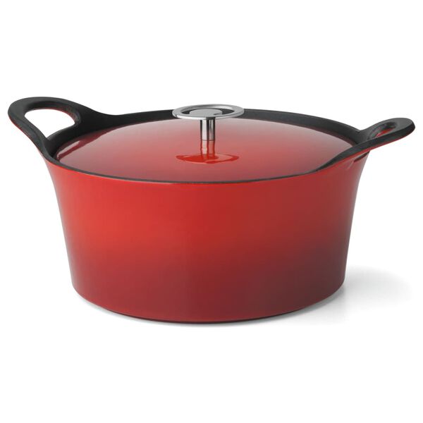 CUISINOX Casserole &eacute;maill&eacute;e en fonte 3,4 L 24 cm Rouge
