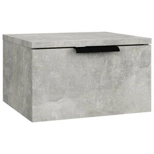 vidaXL Table de chevet murale Gris b&eacute;ton 34x30x20 cm