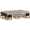 vidaXL Ensemble de canap&eacute;s d'ext&eacute;rieur 10 pc Naturel et Gris clair