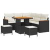 vidaXL Ensemble de canap&eacute; de jardin 8 pc 5-Nombre de places Noir