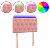 vidaXL T&ecirc;te de lit &agrave; LED Rose 80x7x78/88 cm Velours