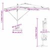 vidaXL Parasol 286 x 285 x 270 cm Aluminium