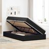 vidaXL Lit avec rangement et matelas Noir 120 x 190 cm Velours