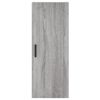 vidaXL Buffet haut Sonoma gris 34,5x34x180 cm Bois d'ing&eacute;nierie