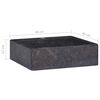 vidaXL Lavabo Noir 40x40x12 cm Marbre