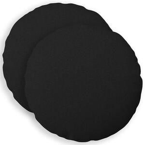 vidaXL Housse de coussin 2 pcs HEERLEN Noir &Oslash; 40 cm