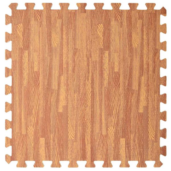 vidaXL Tapis d'exercice puzzle 12 pcs Marron 4,32 ㎡ Mousse EVA