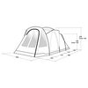 Outwell Tente tunnel Springwood 4SG 4 personnes 2 pi&egrave;ces bleu