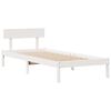 vidaXL Lit bibliothèque sans matelas blanc 90x200cm bois de pin massif
