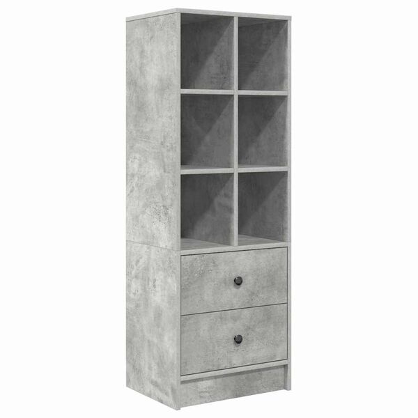 vidaXL Haut Armoire avec tiroir Gris b&eacute;ton 45,5 x 34 x 127 cm