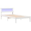vidaXL Cadre de lit avec t&ecirc;te de lit Blanc 90 x 200 cm Pin massif