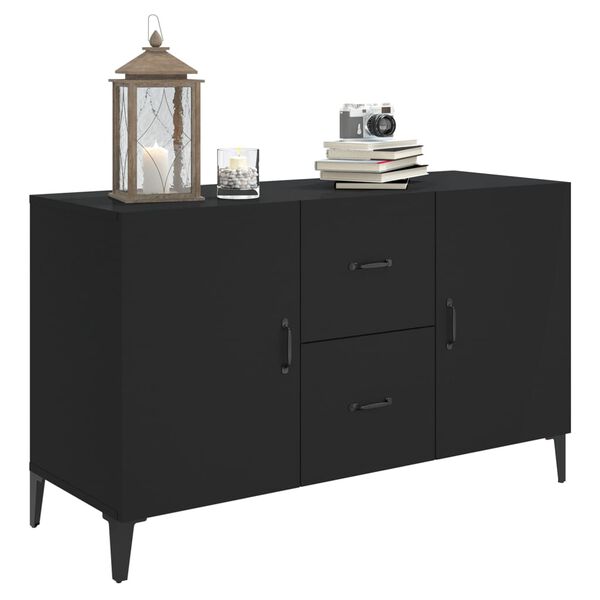 vidaXL Buffet noir 100x36x60 cm bois d'ingénierie