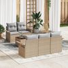 vidaXL Ensemble de canap&eacute; de jardin 6 pcs Beige et Gris clair