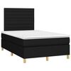 vidaXL Sommier &agrave; lattes de lit et matelas et LED Noir 120x200 cm Tissu