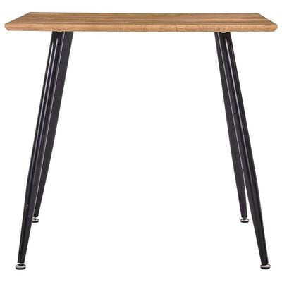 vidaXL Table de salle à manger Chêne et noir 80,5x80,5x73 cm MDF