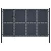 vidaXL Portail de jardin en acier 350 x 150 cm anthracite