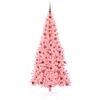 vidaXL Sapin de No&euml;l avec 300 LED avec support Rose 210 cm PVC