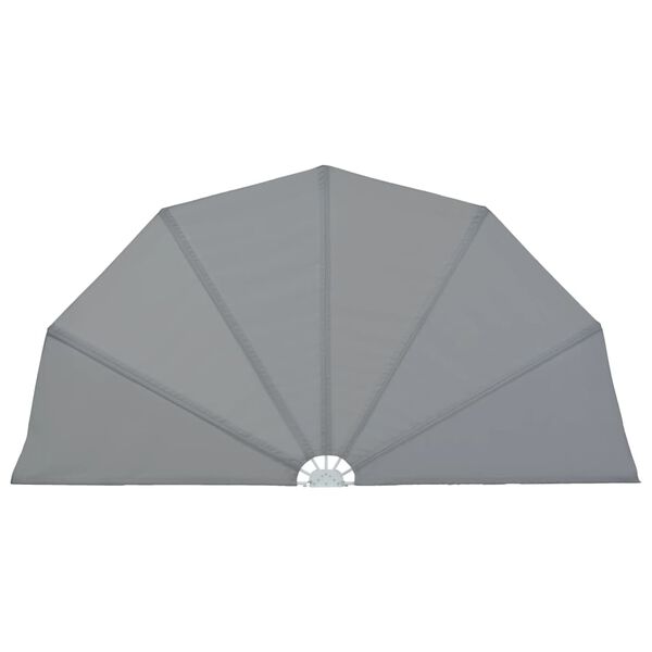 vidaXL Auvent latéral pliable de terrasse Gris 200 cm