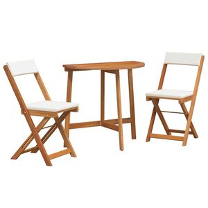 vidaXL Ensemble bistrot 3 pcs Marron Bois d'acacia massif