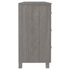 vidaXL Buffet HAMAR Gris clair 113x40x80 cm Bois massif de pin
