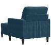 vidaXL Fauteuil avec repose-pied Bleu 60 cm Velours