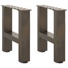 vidaXL Pieds de table basse en acier naturel 2 pi&egrave;ces 30 x (30-31) cm