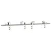 vidaXL Kit fixation porte coulissante 183 cm Acier inoxydable Argent&eacute;