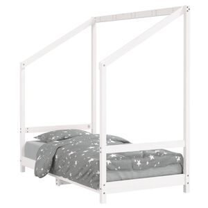 vidaXL Cadre de lit pour enfant blanc 80x160 cm bois de pin massif