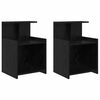 vidaXL Cabinet de chevet 2 pc Ch&ecirc;ne noir 40 x 35 x 60 cm
