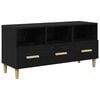 vidaXL Meuble TV 102 x 36 x 50 cm Ch&ecirc;ne noir Bois d'ing&eacute;nierie