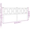 vidaXL T&ecirc;te de lit de remplacement m&eacute;tal blanc 180 cm