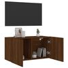 vidaXL Meuble TV mural ch&ecirc;ne marron 80x30x41 cm