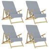 vidaXL Serviettes de plage 4 pcs gris 60x135 cm tissu 400 GSM