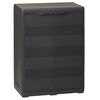 vidaXL Armoire de rangement de jardin avec 1 &eacute;tag&egrave;re Noir