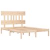 vidaXL Cadre de lit sans matelas 135x190 cm bois massif