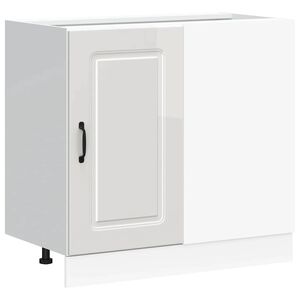 vidaXL Meuble bas de cuisine &laquo; Kalmar &raquo; Bois d'ing&eacute;nierie blanc brillant