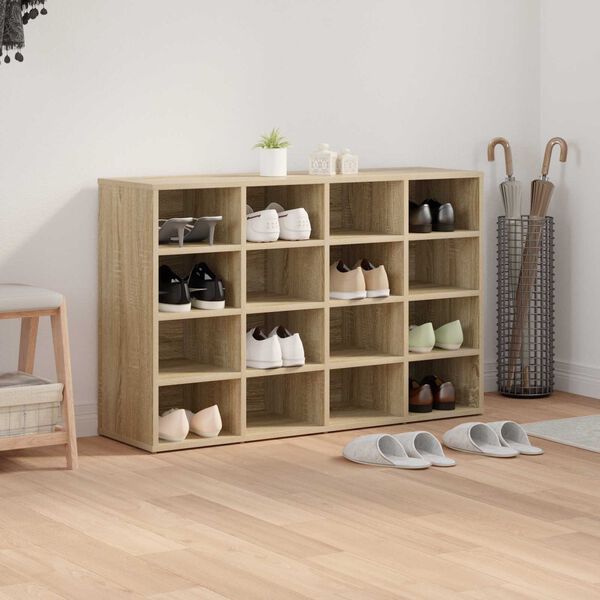 vidaXL Cabinet &agrave; chaussures avec &eacute;tag&egrave;re Ch&ecirc;ne Sonoma 103 x 30 x 67 cm