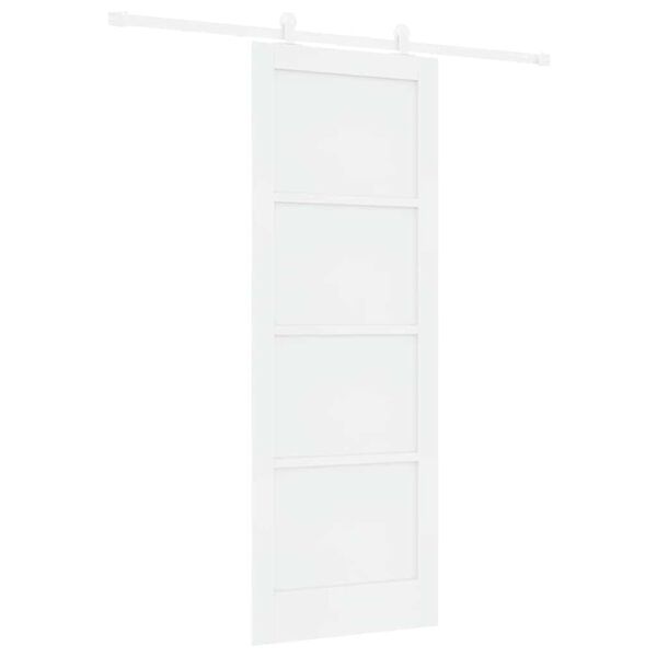 vidaXL Porte coulissante Blanc 78 x 211 cm Pin massif