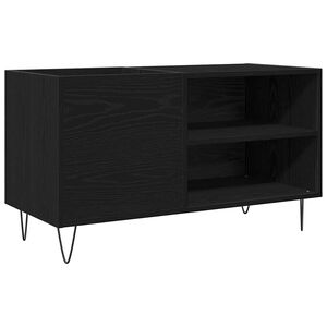 vidaXL Meuble &agrave; vinyles Ch&ecirc;ne noir 85 x 38 x 48 cm Bois d'ing&eacute;nierie